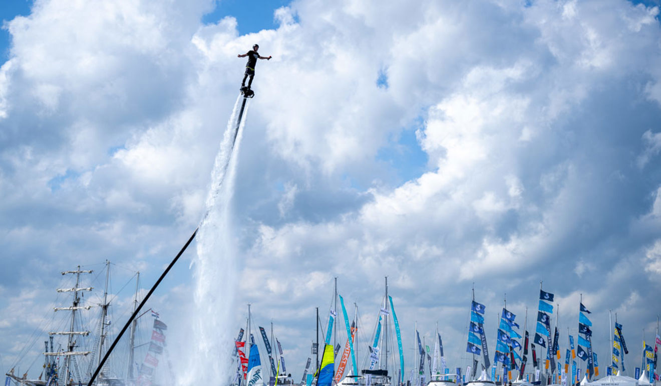 Southampton Boat Show on the water stage