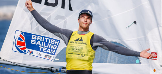 An image of Micky Beckett winning at the Princess Sofia Regatta
