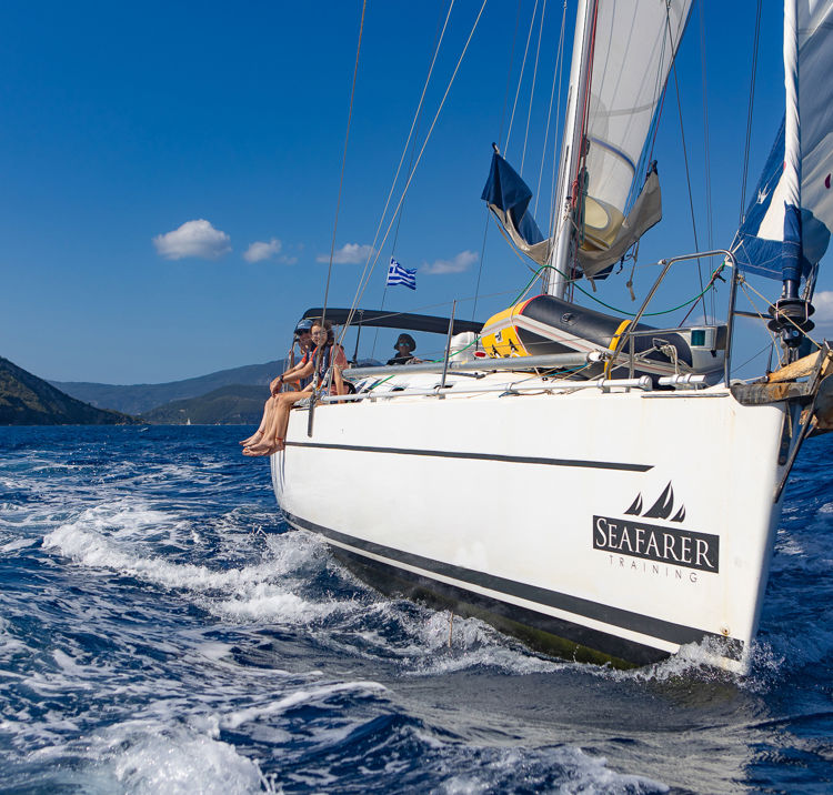 Seafarer holidays boat sailing in calm blue waters
