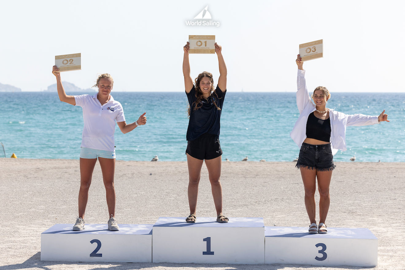 Emma Wilson stood in second place on podium at Marseille test event.