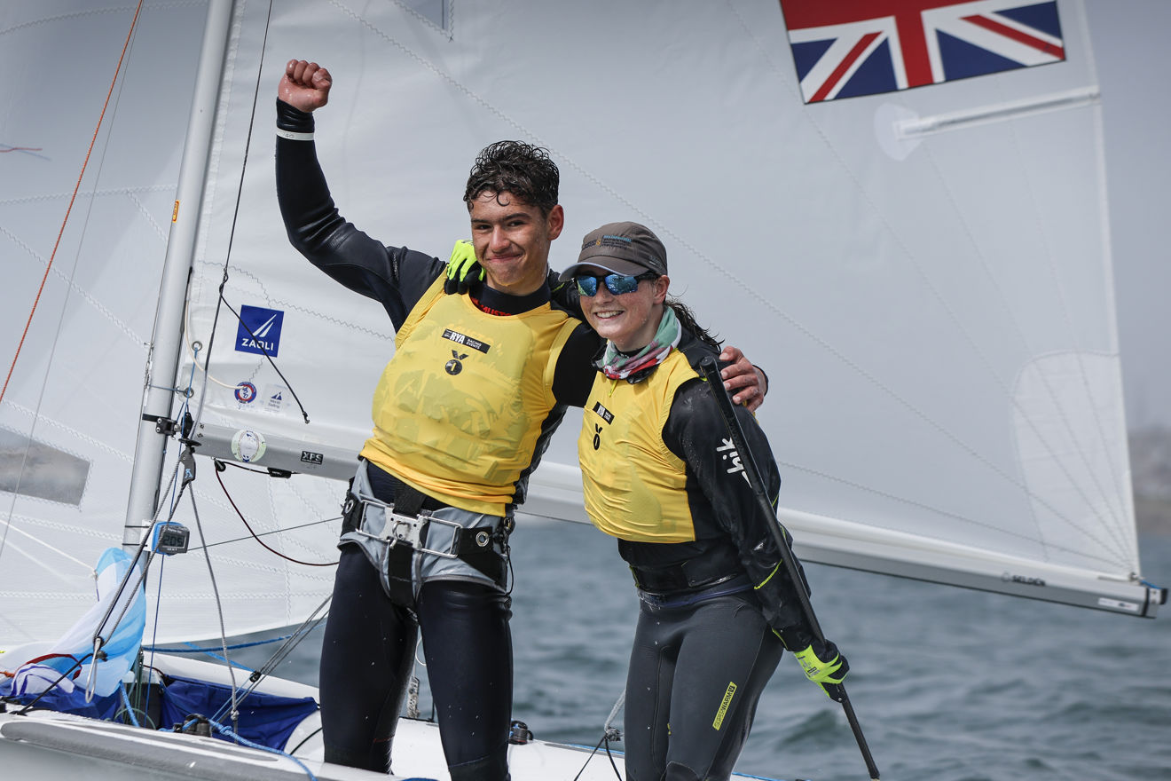 	An image of Fflir Arwen and Matthew Rayner,420 from the RYA Youth National Championships
