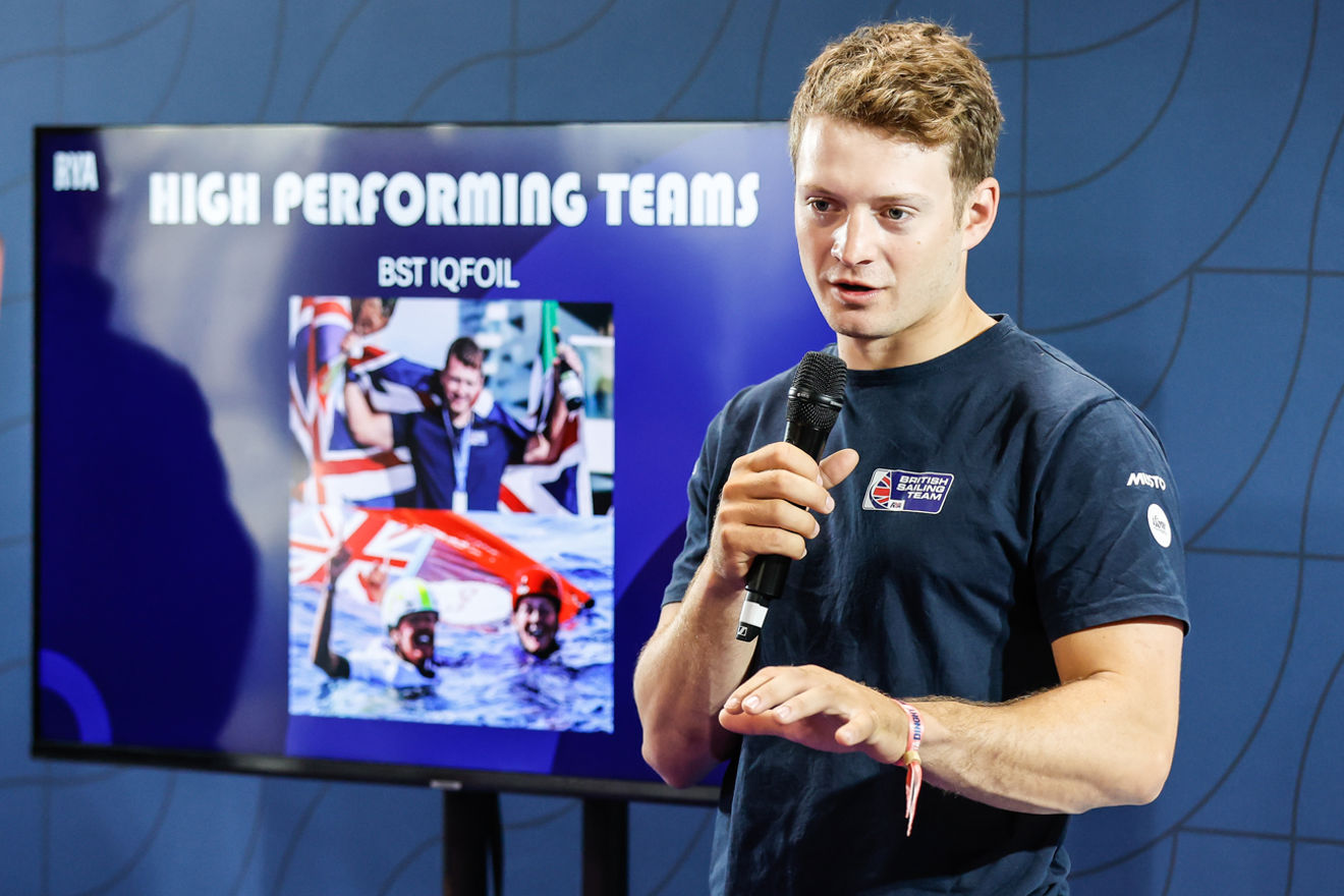 British Sailing Team iQFOiL World Champion Andy Brown shares his insights with visitors