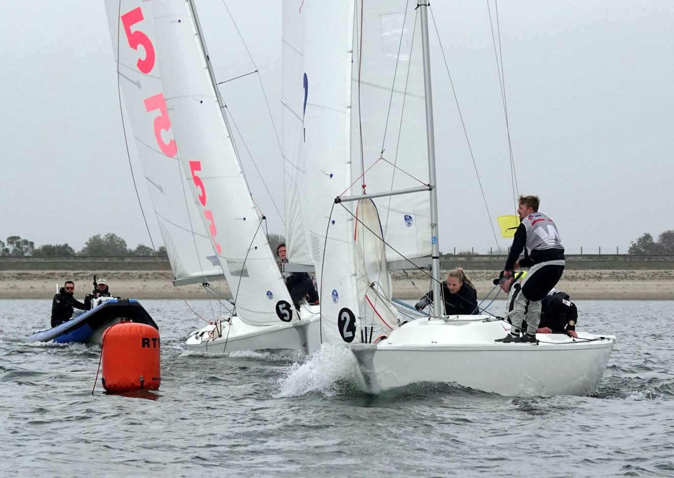 Close racing at the RYA match racing grand final (c) Nigel Vick